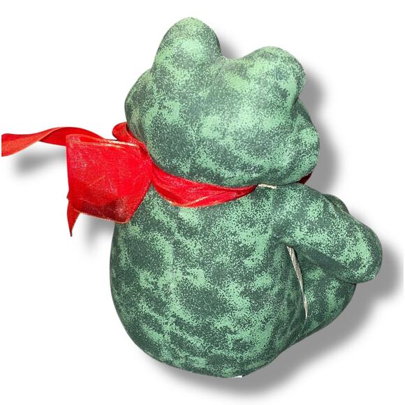 Plush Frog Heart Stuffed Animal Sound Kiss Smooch Ribbon Nursery Valentines 8” - Picture 6 of 12